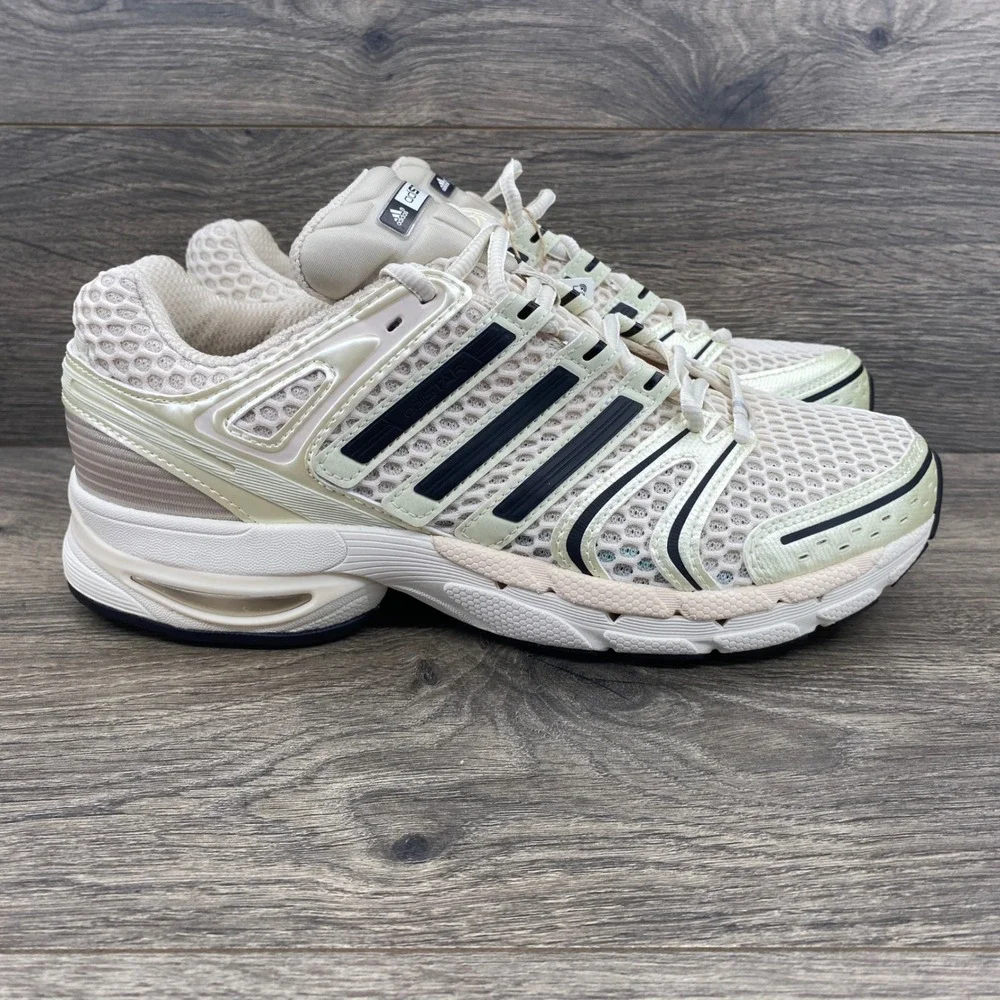 Adidas Adistar Control 5 Mens 8.5 Cream Off White Black Running Sneakers KI6152